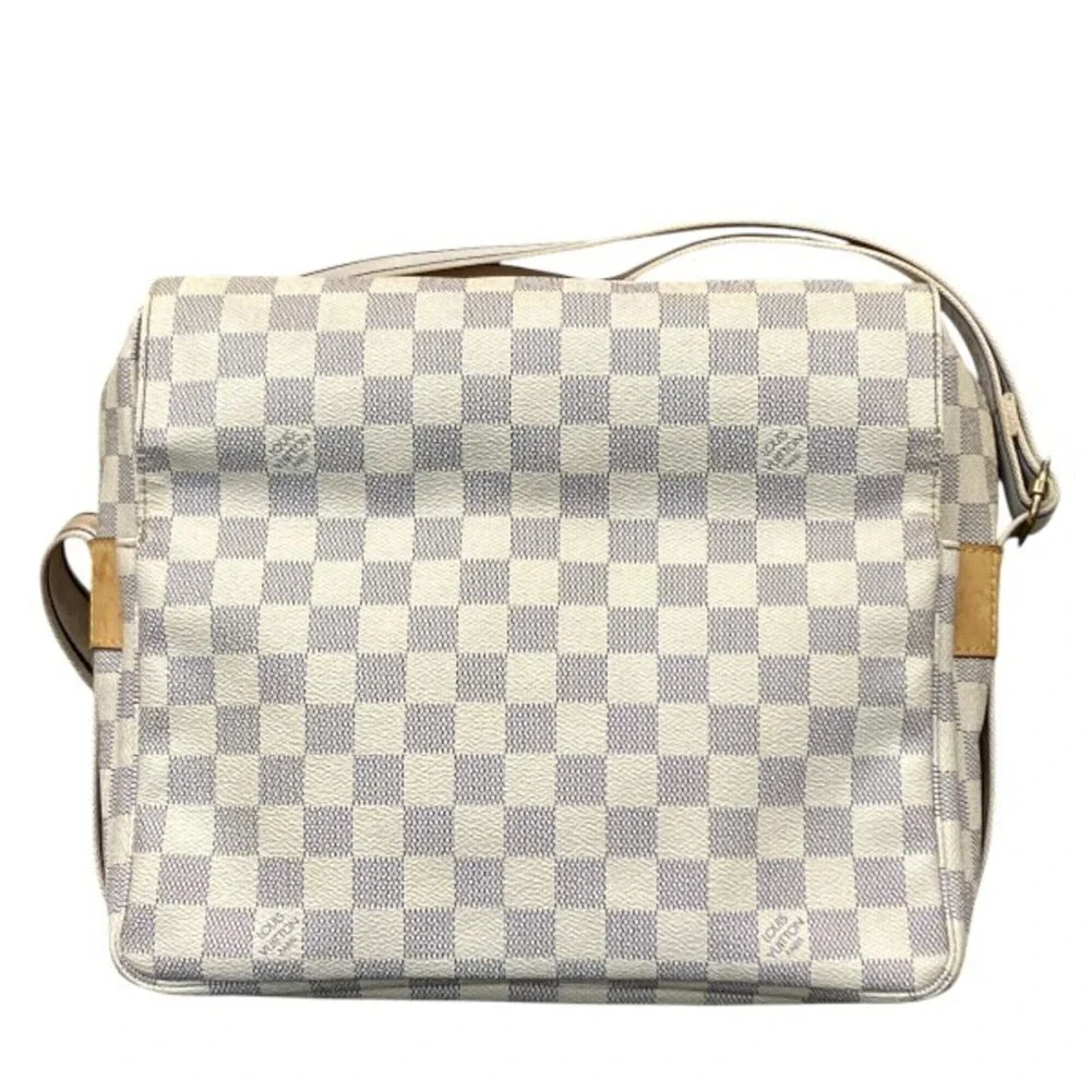 Louis Vuitton Damier Azur Crossbody Bag in White and Light Gray